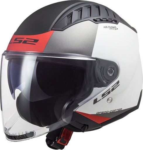 LS2 OF600 Copter II - BIANCO, GRIGIO, ROSSO